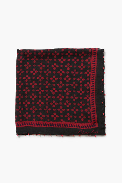 Beaded Floral Bandana Sapphire