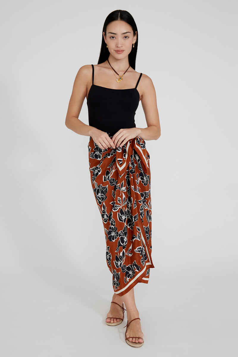 Floral Sarong Umber