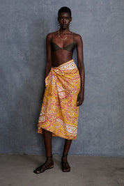 Paisley Printed Sarong Marigold