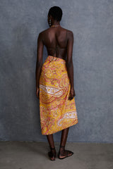 Paisley Printed Sarong Marigold