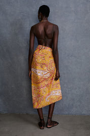 Paisley Printed Sarong Marigold
