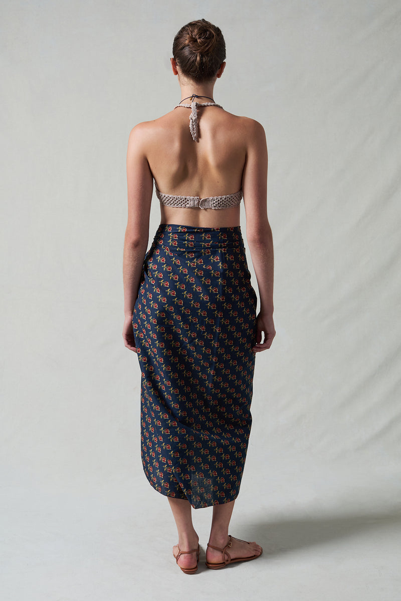Rose Printed Sarong Midnight
