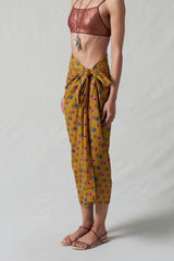 Sunflower Printed Sarong Mustard