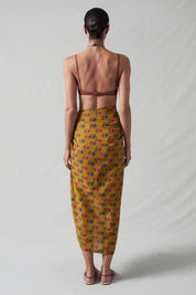 Sunflower Printed Sarong Mustard