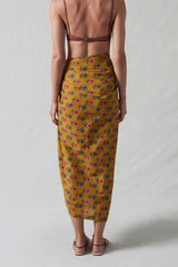 Sunflower Printed Sarong Mustard