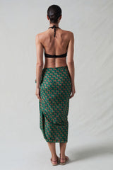Rose Printed Sarong Teal