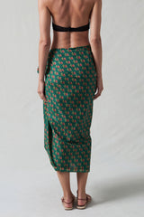 Rose Printed Sarong Teal