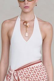 Shore Collar Necklace Clear Quartz