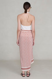 Silk Printed Sarong Pink Sand
