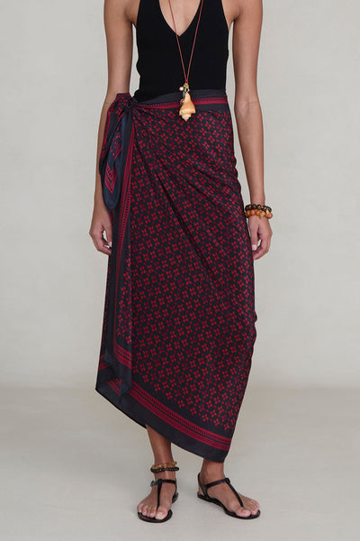 Silk Printed Sarong Sapphire