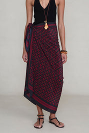 Silk Printed Sarong Sapphire