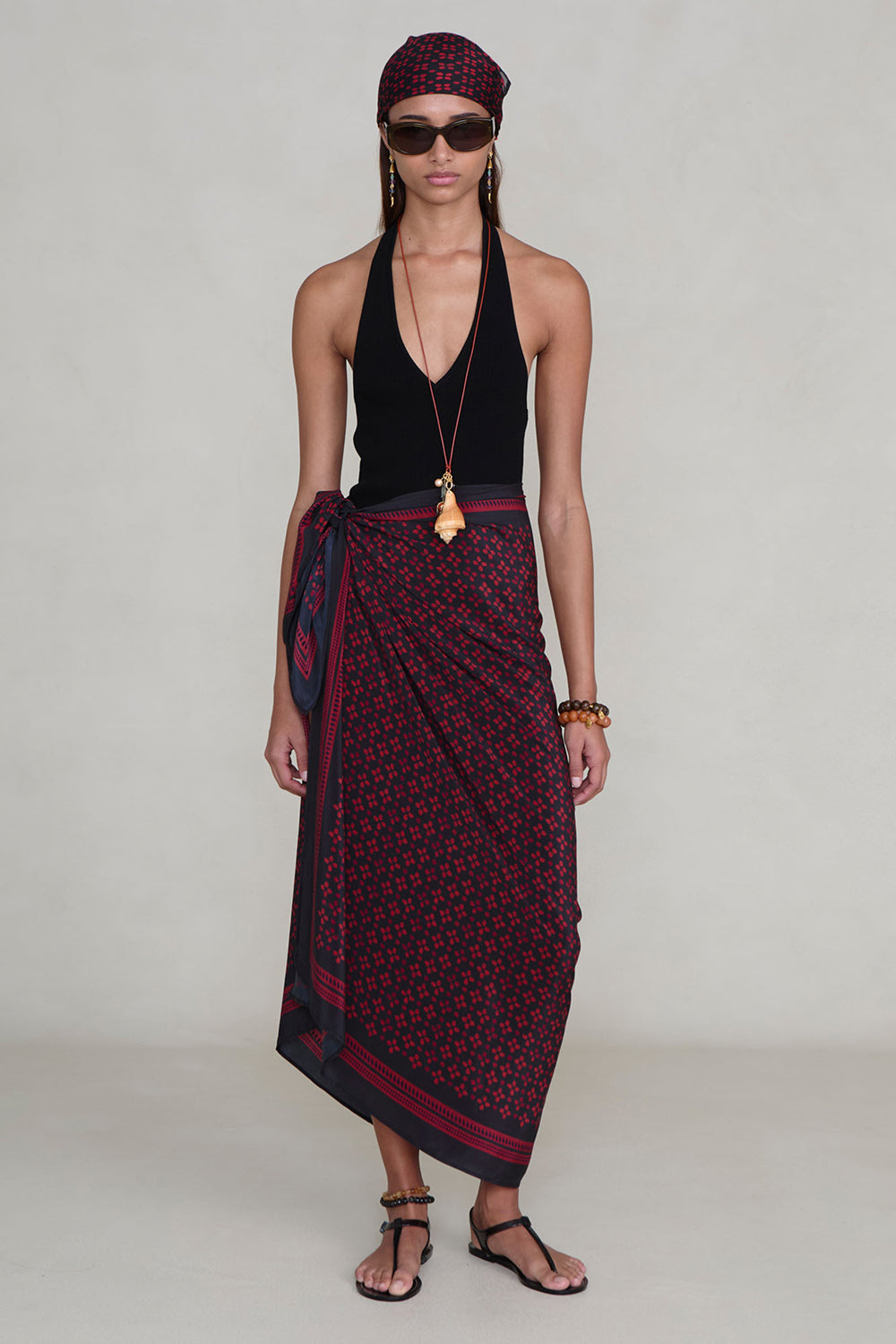 Silk Printed Sarong Sapphire