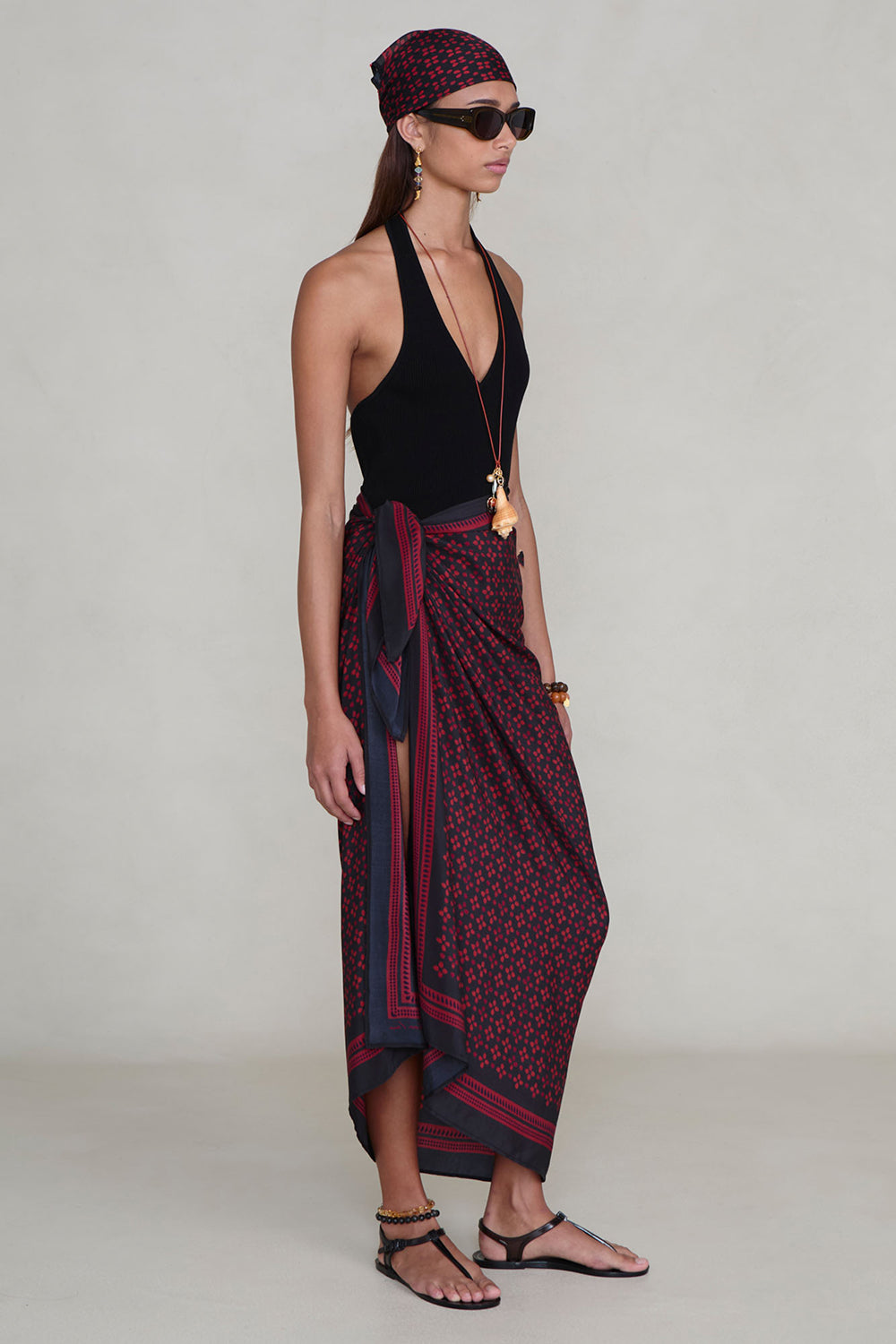 Silk Printed Sarong Sapphire
