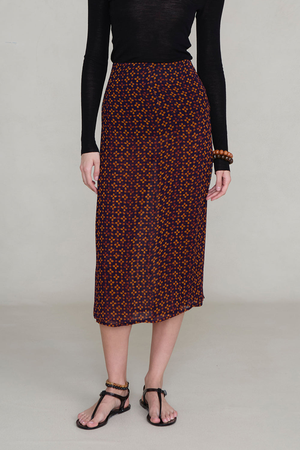 Chiffon Wrap Skirt Plum
