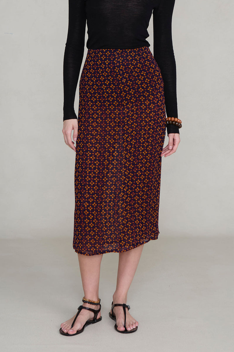 Chiffon Wrap Skirt Plum