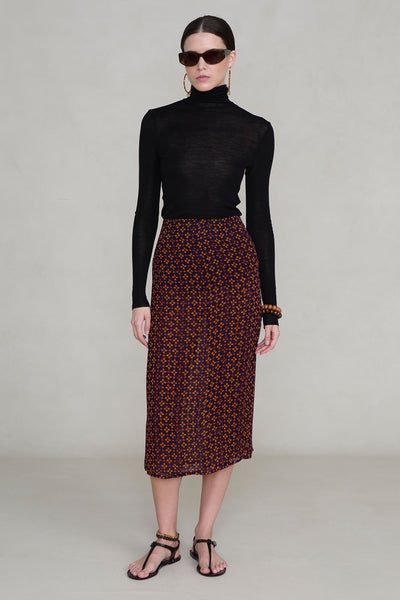 Chiffon Wrap Skirt Plum