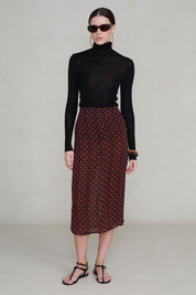 Chiffon Wrap Skirt Plum