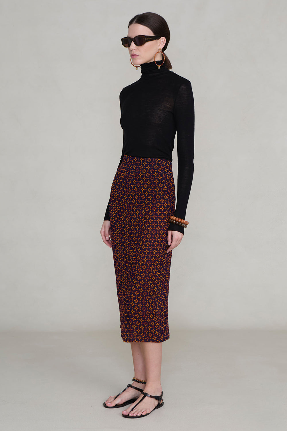 Chiffon Wrap Skirt Plum