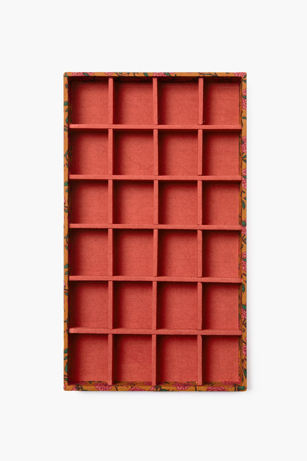 24 Compartment Jewelry Tray Marigold