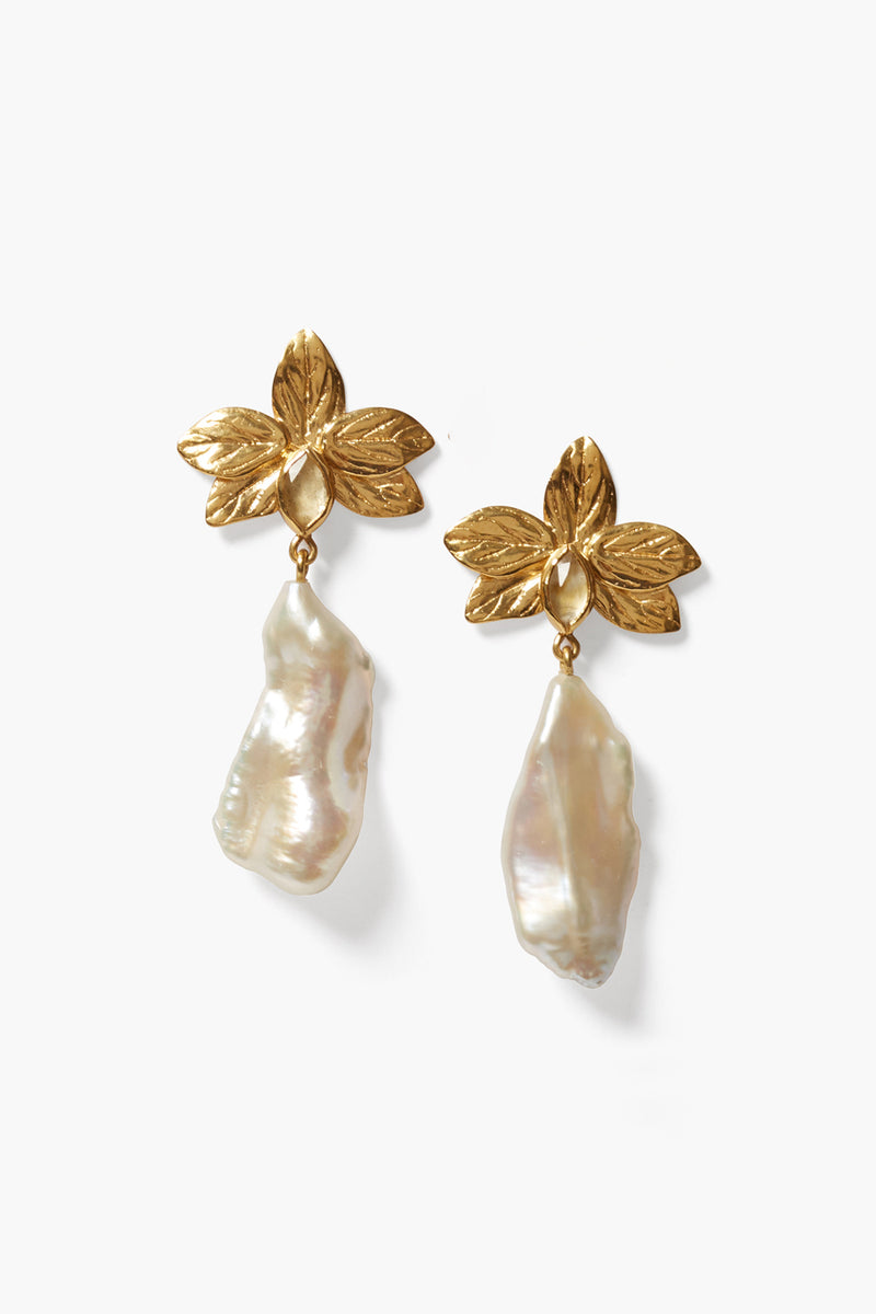 Sylve Drop Earrings White Pearl – Chan Luu
