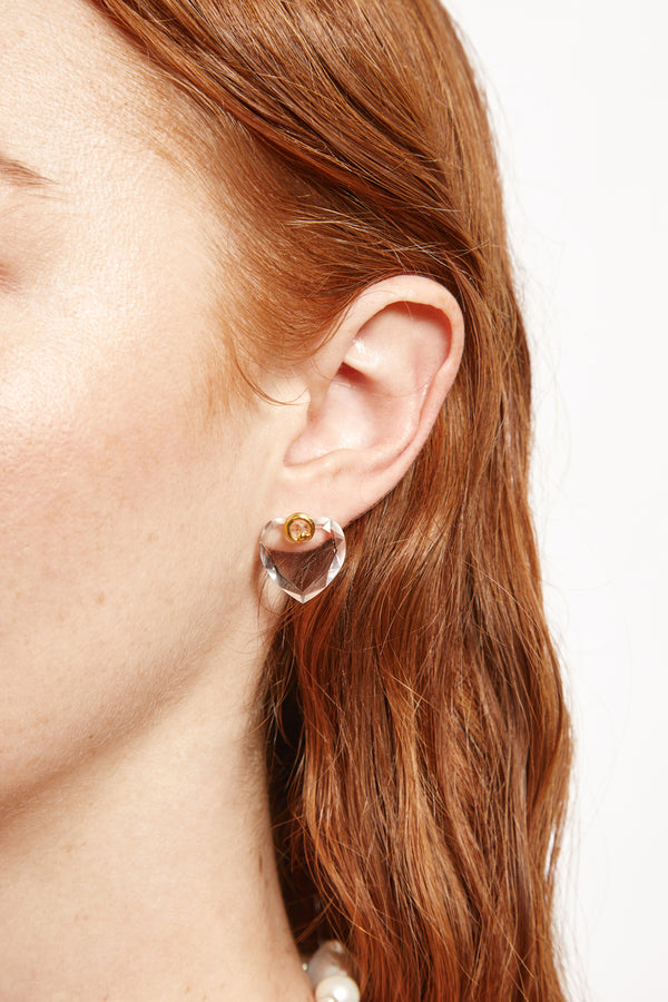 Amour Stud Earrings Crystal