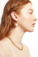 Selene Hoop Earrings Yellow Gold