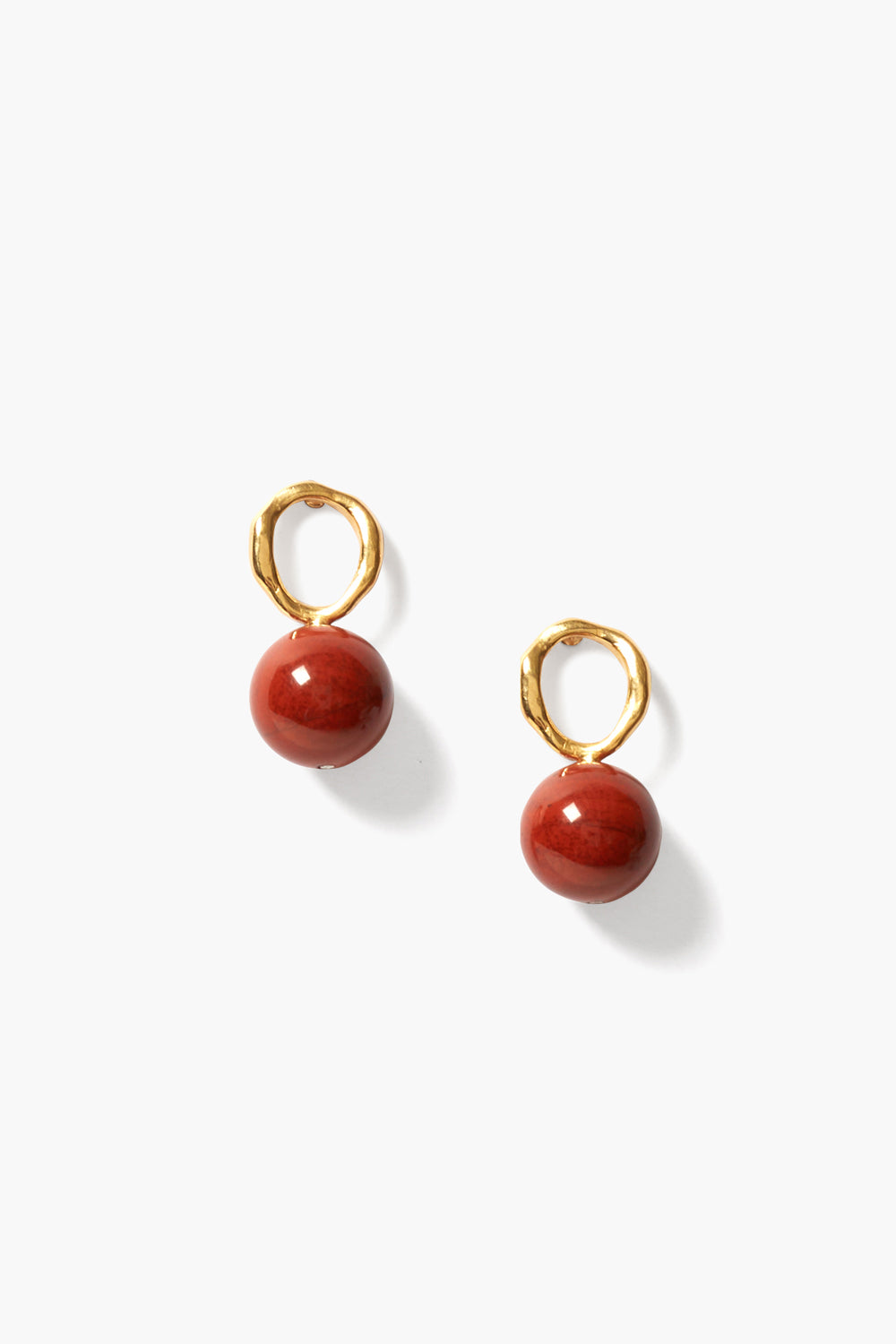Globe Stud Earrings Red Jasper – Chan Luu
