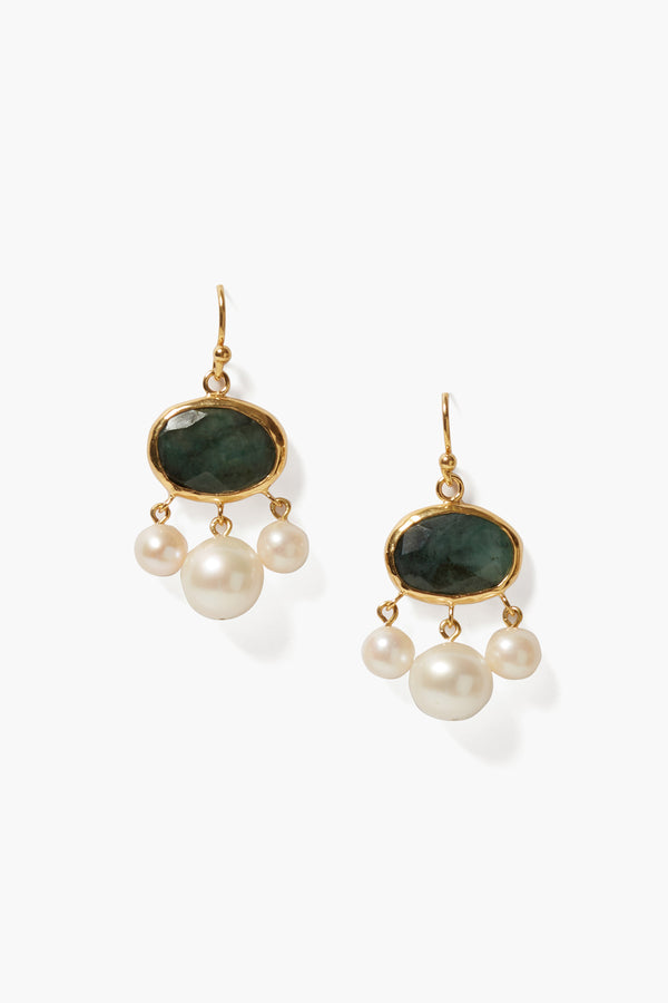 Marseille Drop Earrings Emerald Mix