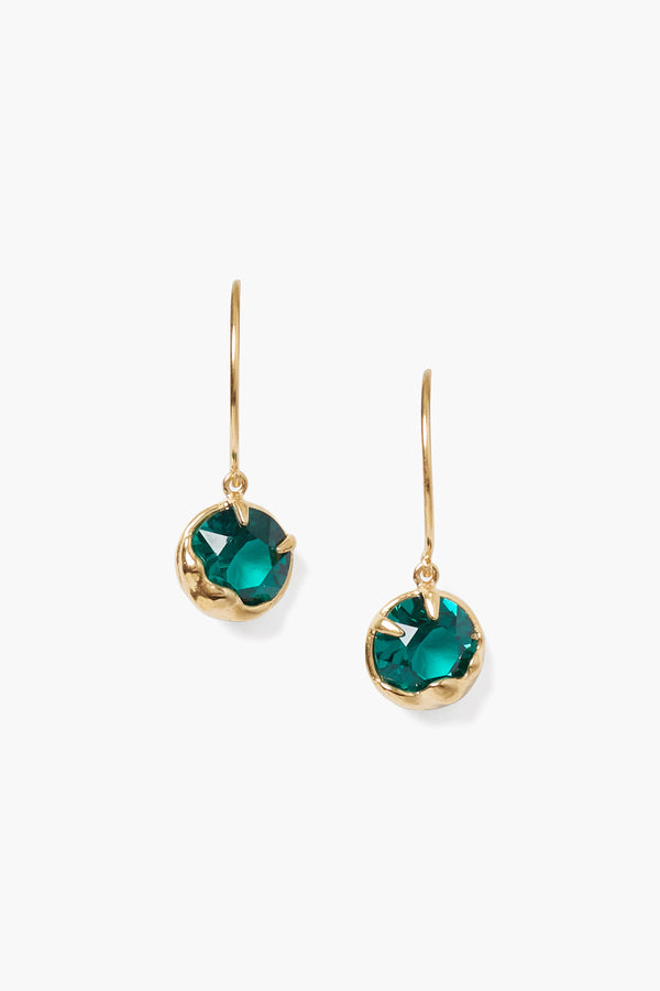 May Birthstone Earrings Emerald Crystal