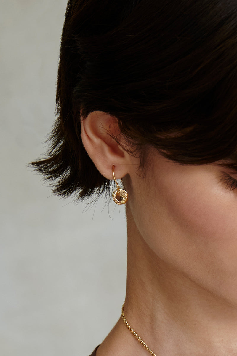 November Birthstone Earrings Topaz Crystal