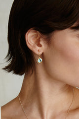 December Birthstone Earrings Turquoise Crystal