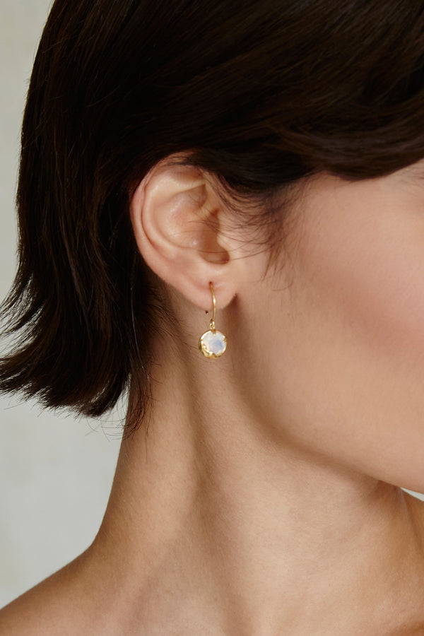 October Birthstone Earrings Opal Crystal