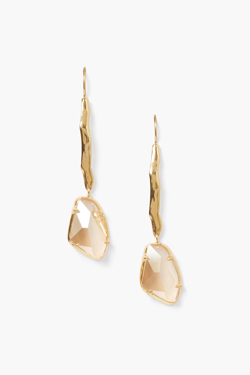 Neve Crystal Drop Earrings Golden Shadow