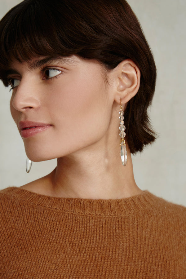 Sonya Drop Earrings Crystal