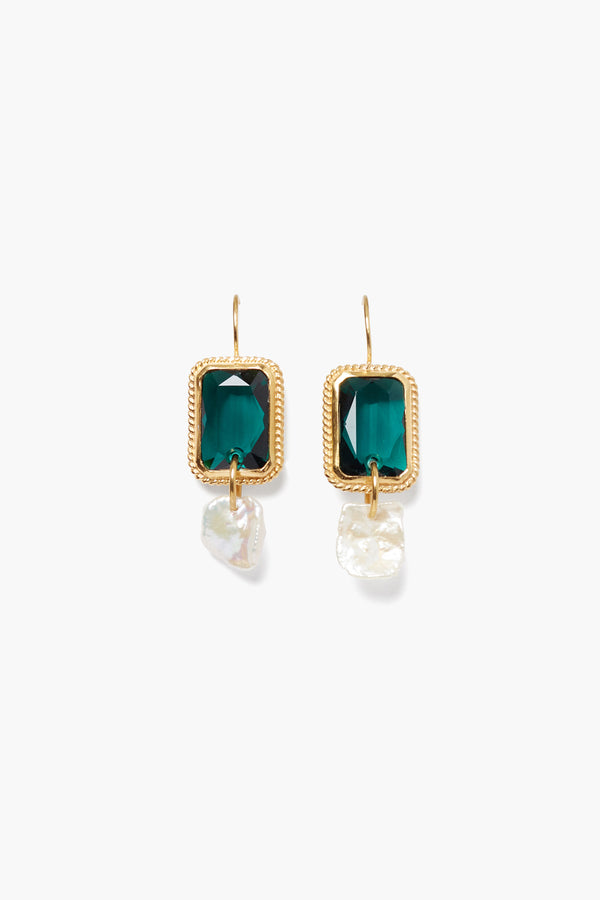 Geneva Drop Earrings Emerald