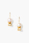 Elena Drop Earrings White Pearl Mix