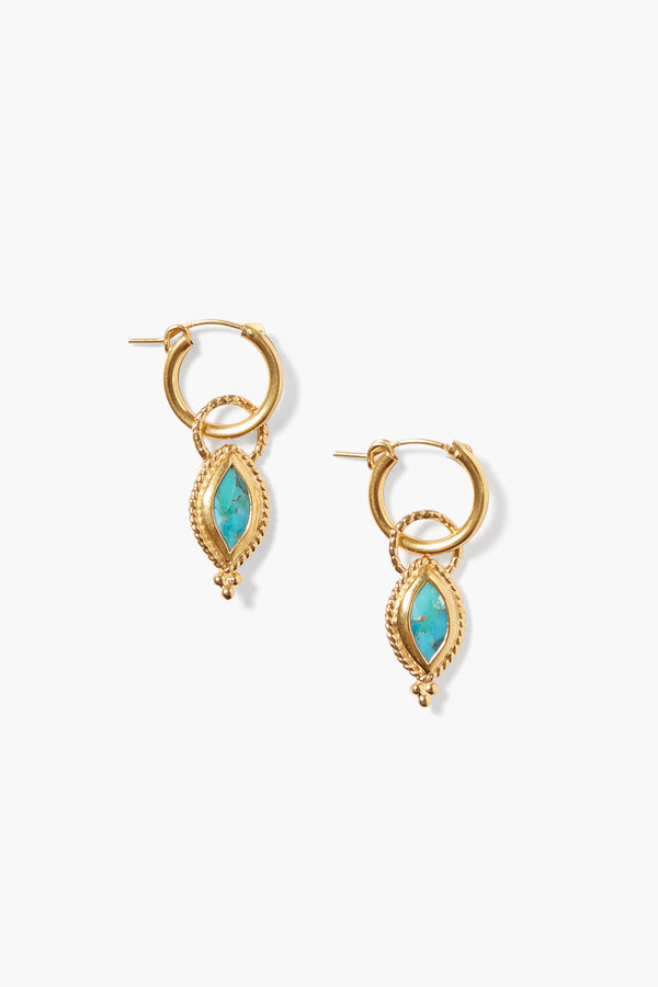 Tavi Hoop Earrings Turquoise