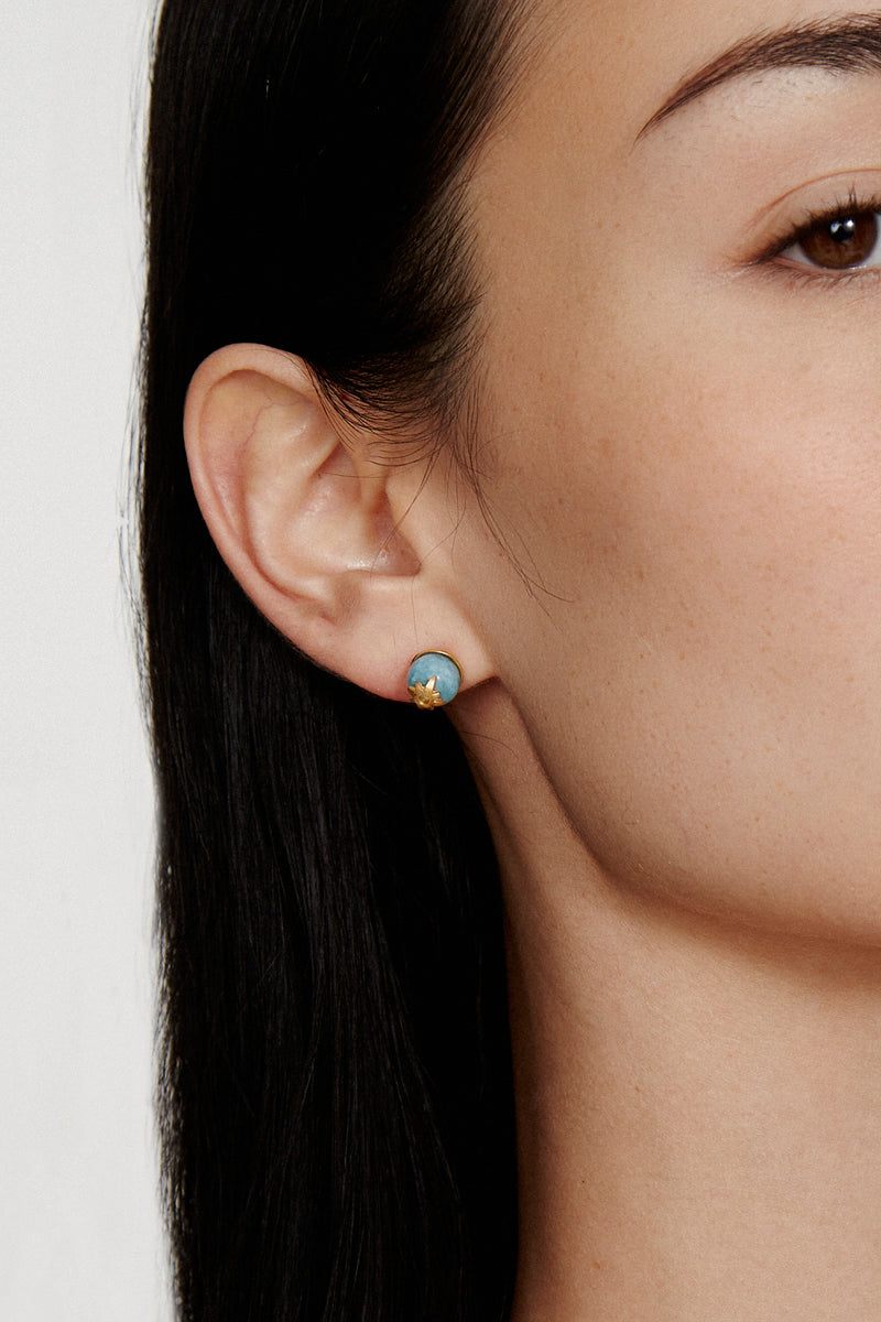 Cecilia Stud Earrings Aqua