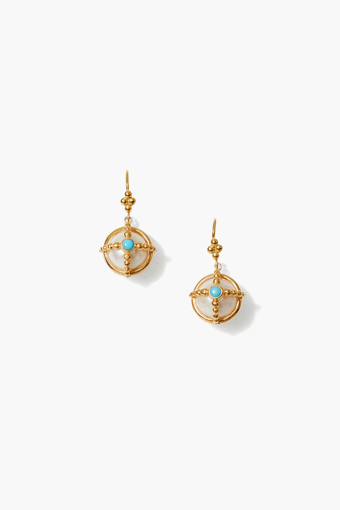 chan luu Charlotte Earrings White Pearl Mix Earrings