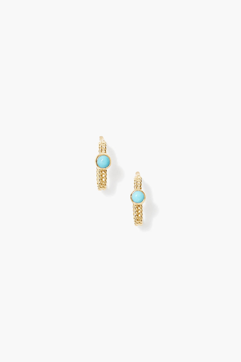 Rhodes Hoop Earrings Turquoise