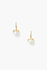 Lark Drop Earrings Mini White Pearl