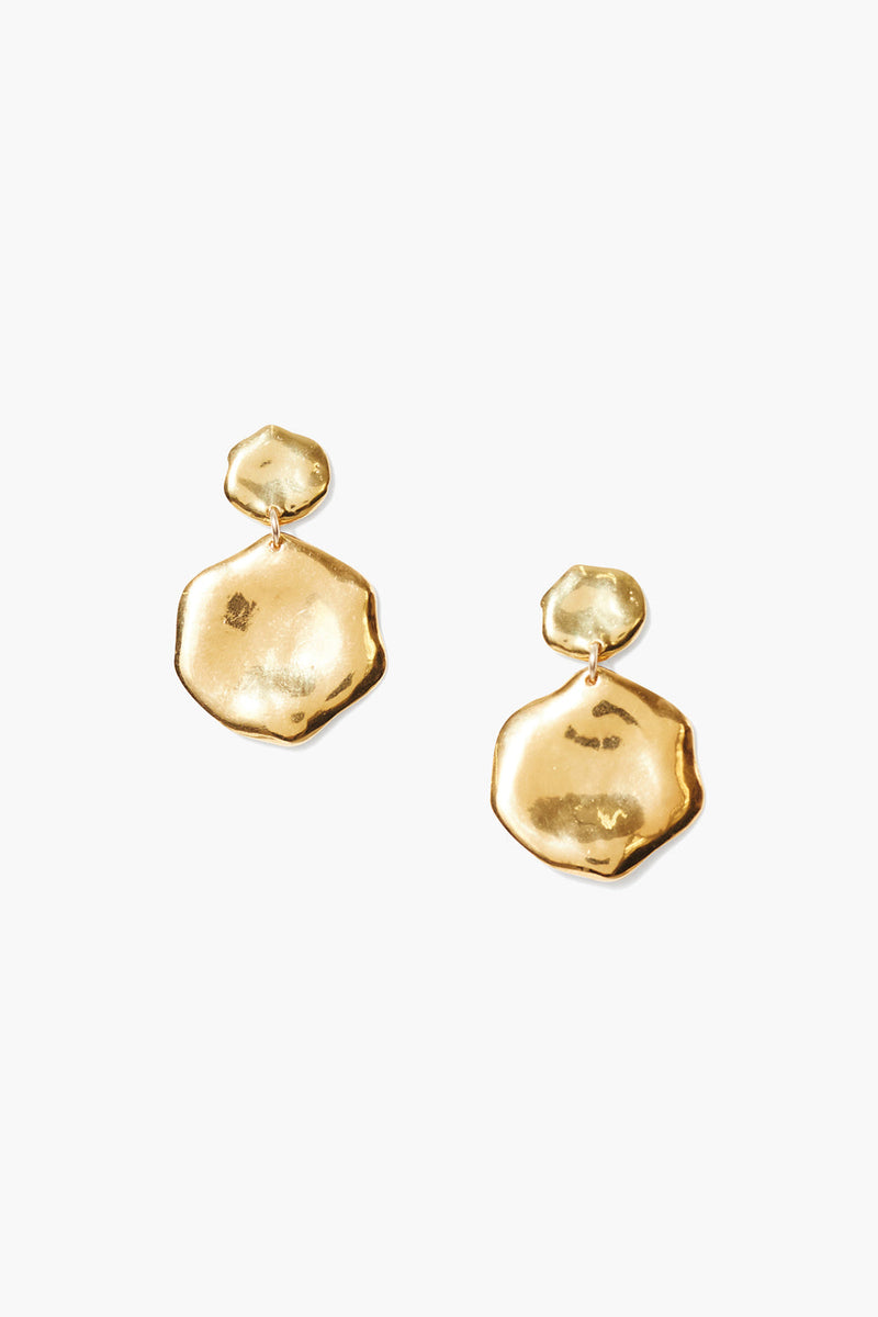 Fortuna Coin Earrings Yellow Gold