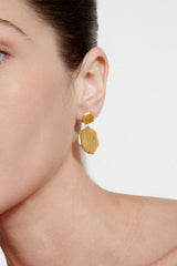 Fortuna Coin Earrings Yellow Gold