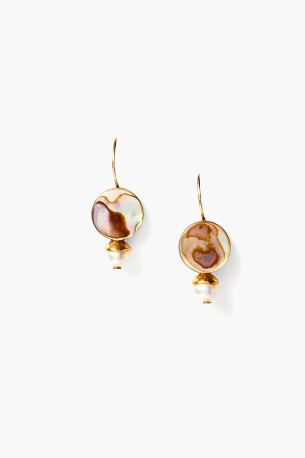 Damaris Earrings Petite Abalone Mix