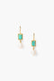 Bordeaux Pearl Earrings Turquoise Mix