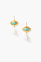 Twist Evil Eye Earrings Turquoise