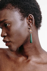 Messina Earrings Malachite Mix