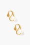 Cobra Pearl Earrings Gold