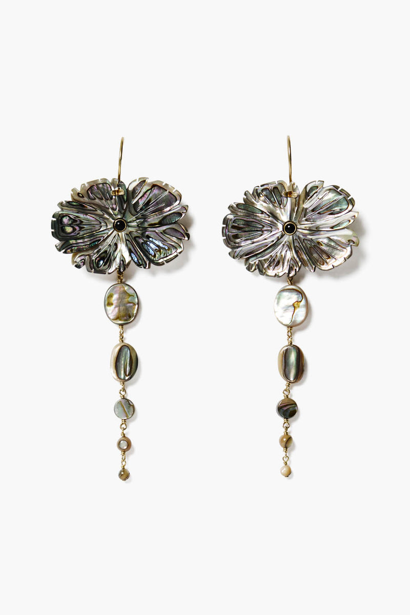 Magnolia Drop Earrings Abalone