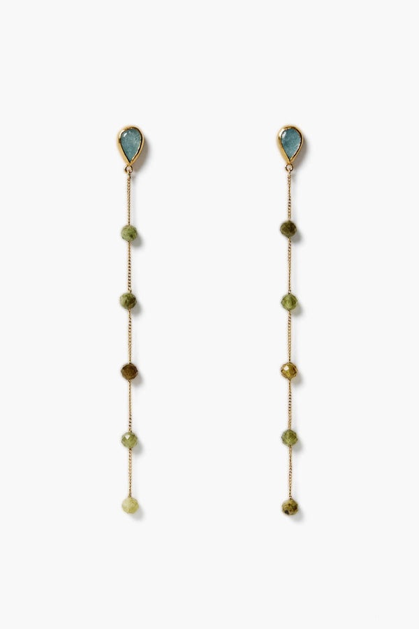 Gwen Tiered Earrings Aquamarine